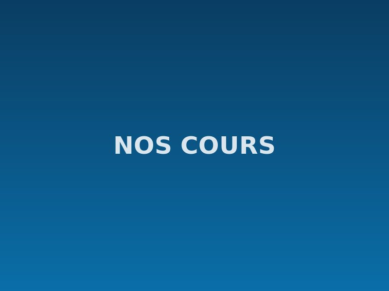 Cours de plongée avec instructeur certifié